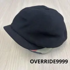 OVERRIDE9999 キャスケット　ブラック　帽子