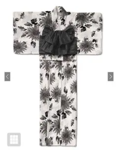 GRL グレイル　モノトーンひまわり浴衣セット