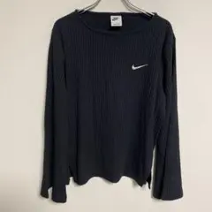 Nike ナイキ 長袖リブ 袖フレアカットソー ブラック L レディース