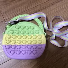 ハート型 プッシュポップ ショルダーバッグ パステルカラー