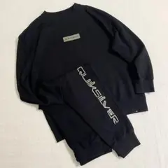 《QUIKSILVER クイックシルバー》スウェット上下 ブラック Mサイズ