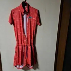 レディースゴルフオールインワン赤 LL