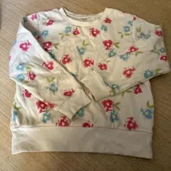 花柄コットン混紡トレーナー