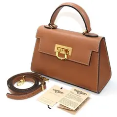 【極美品】カルボッティ グレタ 245 ブラウン 2way ショルダーバッグのサムネイル