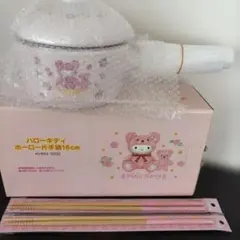 ハローキティ　テディベア　カオハナ　片手鍋　16㎝　ホーロー　菜ばし3点セットのサムネイル