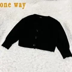 one way★美品 カーディガン ブラック Fサイズ 長袖　A15のサムネイル