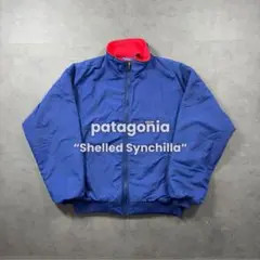 80s patagonia シェルドシンチラ　三角タグ patagonia パタゴニア 80s 88年 USA製 三角タグ シェルド