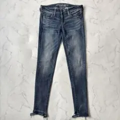 American Eagle スキニーデニム　ジーンズ　ダメージ◆8329のサムネイル