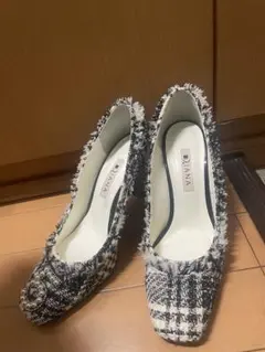 超美品DIANA ツイード ハイヒール パンプス