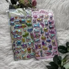 3*k様 新品　2枚セット　シーホログラムキャラクターシール2シートセット