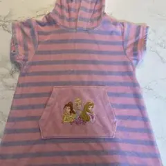 ディズニープリンセス刺繍付きパジャマ 100cm以上用 ピンクストライプ