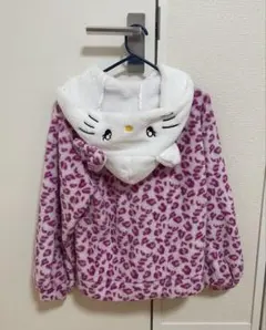 Hello Kitty ヒョウ柄 フリース パーカーのサムネイル