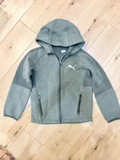 PUMA ジャージパーカー（140cm）オリーブグリーン