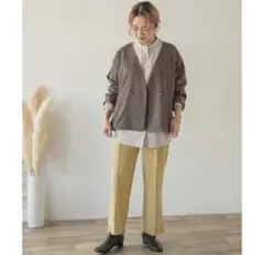 ITEMS URBAN RESEARCH ノーカラージャケット ブラウン