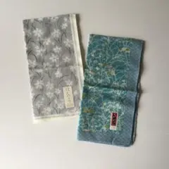 新品　和風柄　ガーゼ大判ハンカチ　２枚セット
