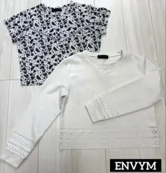 ENVYM 2点セット　ペイズリーミニT×白ロンT フリーサイズのサムネイル