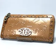 A030ANNASUI アナスイ エナメル ブラウン L字ファスナー イニシャル