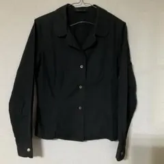 【★レア★オープン&ラウンドカラー】アニエスベー黒シャツ★ジャケットのサムネイル