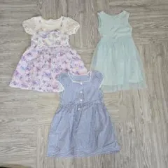 【120cm】夏用ワンピース3着セット