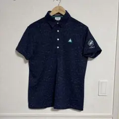 ルコック ゴルフ 半袖 ポロシャツ メンズ 3L (2XL) ネイビー 吸汗速乾