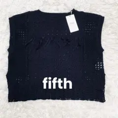 フィフス　ノースリーブ ニット　ベスト　ブラック　【M】　新品タグ付き　ざっくり