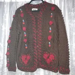 PINK HOUSE ブラウンニットカーディガン