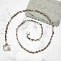 【GUCCI】チェーンベルト シルバー ロゴ ブランド ベルト アクセサリー