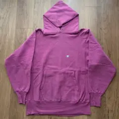 90s Champion Reverse Weave パーカー 紫 トリコ刺繍