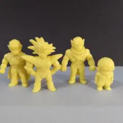 【 ドラ消し 当時品 】 ドラゴンボール フィギュア 4体セット イエロー 敵