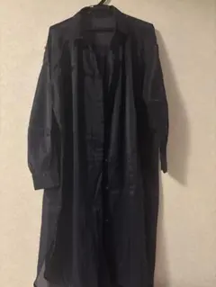 GU シアーシャツワンピース ブラック