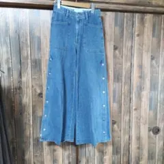 SOMETHING EDWIN SEA901 ワイドデニムパンツ Sのサムネイル
