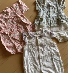 3点セット　日本製・未使用パンプルムース ロンパース 60㎝２点＋イヌジルシ1点