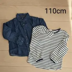デニムシャツ＆ボーダーＴ