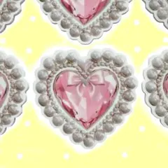 1枚65円 プラ板　プラパーツ　ハート　パール　ピンク