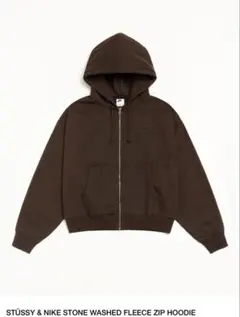STONE WASHED FLEECE ZIP HOODIE
