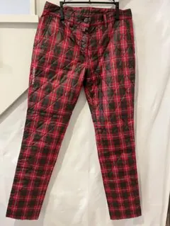 ADMRIAL キルティング チェックパンツ レディース