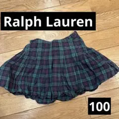 【Ralph Lauren】チェック柄 フレアスカート 100