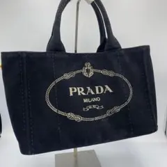 ！美品！　PRADA プラダ　ハンドバッグ　ブラック　カナパS 165a