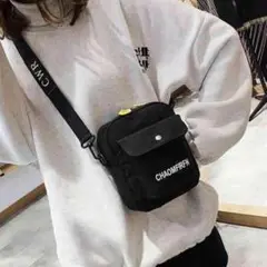 黒 スポカジ ショルダーバッグ メンズ 韓国 レディース 斜めがけショルダー