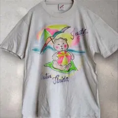 ジャージーズ Ｔシャツ クルーネック 半袖 クマ Ｍ 灰 綿 普段着のサムネイル