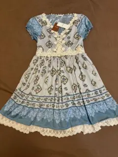 【新品・美品】axes femme ストライプ花柄チュニック、タグ付き