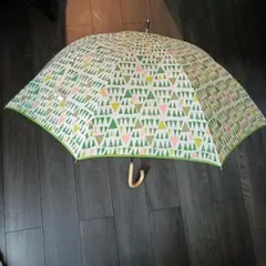 日傘 晴雨兼用　雨傘　長傘 三角柄 グリーン ピンクのサムネイル