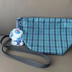 familiar ポシェット　青チェックのサムネイル