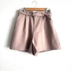 【グレイル】 ショートパンツ ベルト付き 薄ピンク Lサイズ