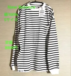 セール　ニューバランス　長袖Tシャツ　タグ付　綿100% Sサイズ　白ネイビーのサムネイル