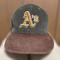 【美品】ニューエラ 59FIFTY アスレチックス コーデュロイ　7 3/8