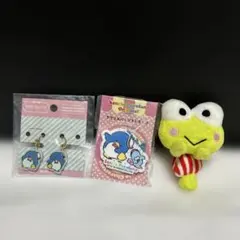 サンリオ タキシードサム　イヤリング　ピューロランド限定キーホルダー