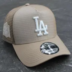 NEW ERA LA ドジャース メッシュキャップ 海外モデル キャメルベージュ