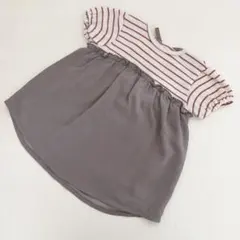 tete a tete/テータテート/ボーダーチュニック/リボン/80cm