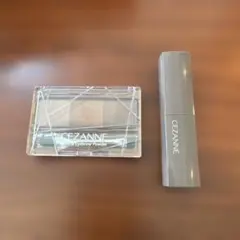 【セザンヌ2点セット】リップカラーシールド06とノーズ&アイブロウパウダー02